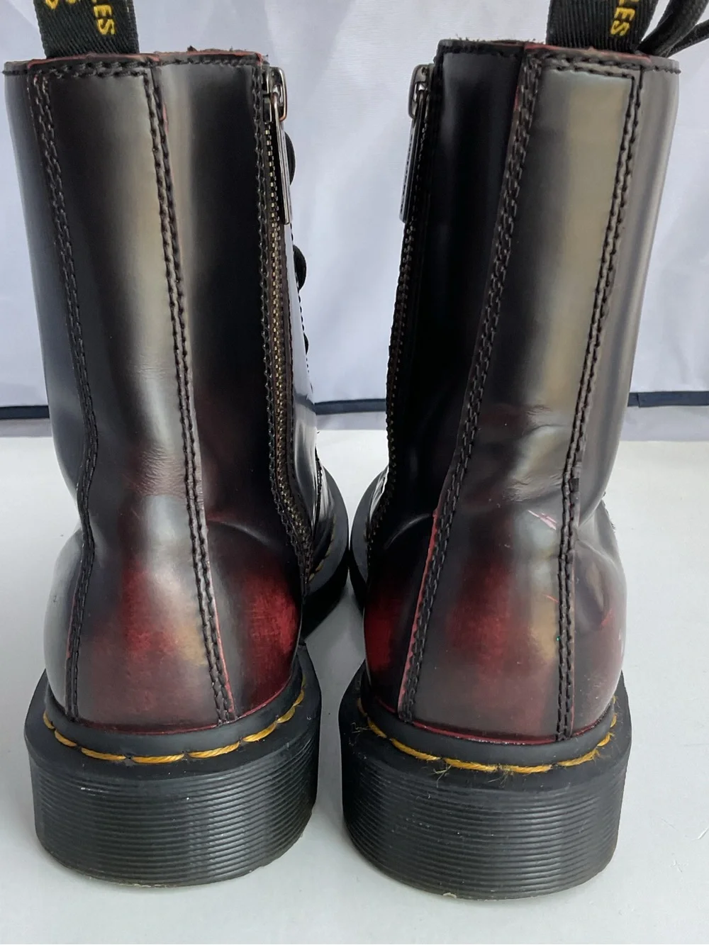 Dr Martens 1460 Pascal Front Zip Cherry Red Women’s Size 8 Rare VHTF